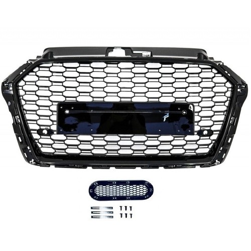 Calandre noir brillant look - noir,