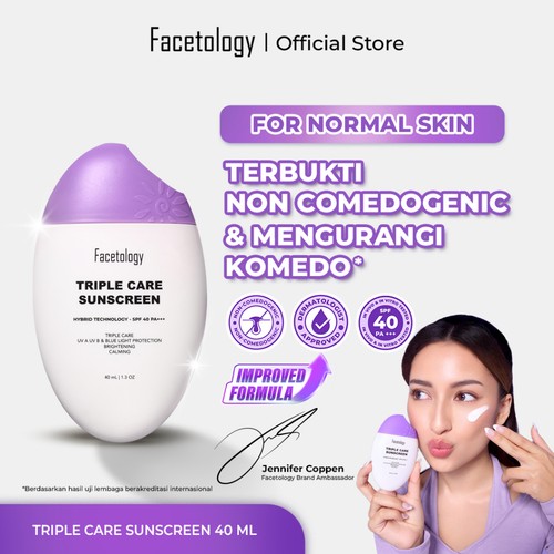 Crème solaire visage triple - crème,