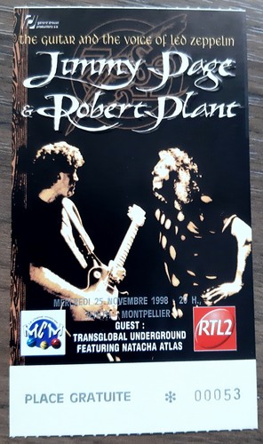 Ticket billet place concert - ticket,