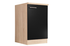 Meuble Sous Évier Cuisine 50 Cm Chêne Scié Noir Merle Respekta