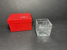 Baccarat Crystal Espalier Birch Square Vase 3.25” (73)