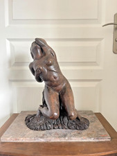 Ancien Sculpture Statue Femme