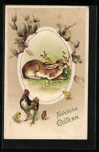Carte postale lapin - , pâques
