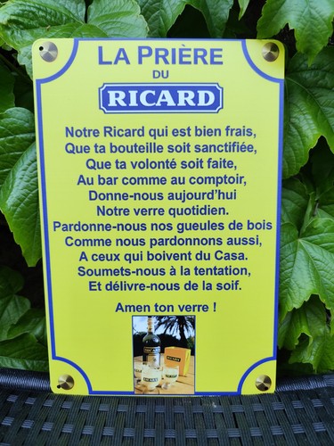 Plaque métal prière - métal, du