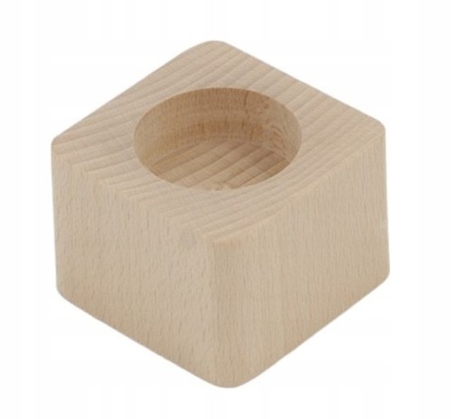 Bougeoir bois 4x6cm bords - bougeoir,