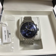 Montre automatique pour homme Junghans Meister Chronoscope cadran bleu avec b...