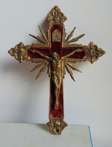 Crucifix bronze ancien - crucifix,