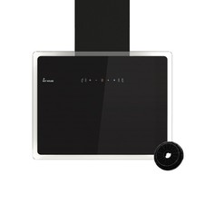 Hotte Aspirante 60cm Montage Mural Noir Verre Commande Tactile Contrôle Gestuel