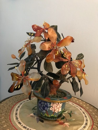 Cloisonne pot jardiniere arbre - pot,
