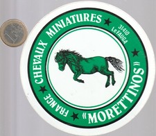 Autocollant. Chevaux Miniatures. MORETTINOS au Fauga