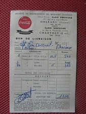 ++"1242"   VIEILLE FACTURE  ANDRE PRESLIER A ORLEANS DISTRIBUTEUR COCA COLA 1952
