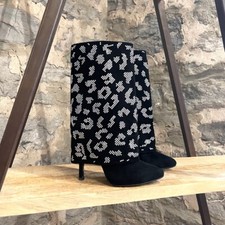 Giuseppe Zanotti x Balmain Suede Boots with Swarovski - size 39 IT - 9 US