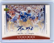 2006 UPPER DECK UD LEGENDS #82 RON MIX AUTOGRAPH, SAN DIEGO CHARGERS HOF, 112213