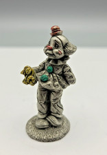 1982 Tear Drop SAD CLOWN figurine Hudson Fine Pewter #2482 Touches of color