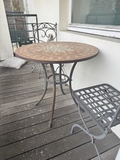 Table Fer Forgé + 2 Chaises 