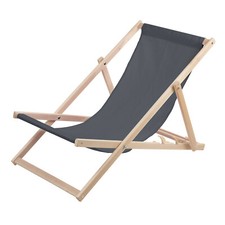 Chaise longue en bois transat