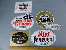 Lot of 5 stickers stickers AUSTIN MINI ROVER METRO stickers VINTAGE C2