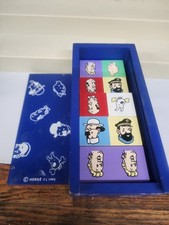 Vtg Rare 1992 DOMINOS TINTIN Set Complete 28 Wooden Box Vilac France Herge 