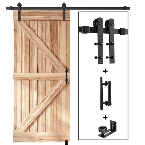 7ft sliding barn door - 6.7ft, track