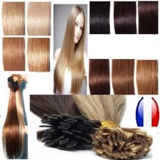 50 100 150 EXTENSIONS KÉRATINE A CHAUD 100% CHEVEUX NATURELS REMY 49/60/66cm 1G