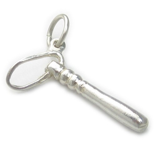 Charme matraque argent - en,