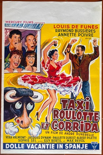 Affiche belge taxi roulotte - belge,