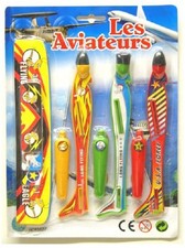 Jeux Extérieur & Plage Set Planche de 3 Avions Planeurs à Monter