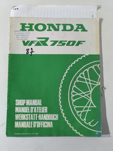 Manuel atelier moto honda - d'atelier,