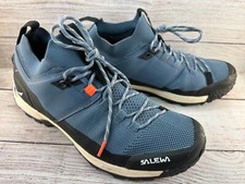 Salewa 61436 Puez Knit Powertex Hiking Shoes Mens 11 Java Blue Black Waterproof