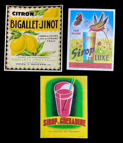 Ancienne étiquettes sirop - ancienne,