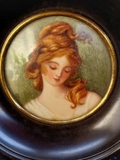 MINIATURE, PEINTURE, LADY
