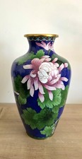 Vase cloisonné chinois décor
