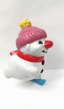 VINTAGE Ball Ice Skate Snowman Cartoon PVC Figure Toy