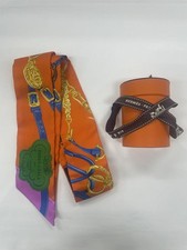 Hermes Twilly Orange Ribbon Embroidery Ribbon Used 2023 Japan