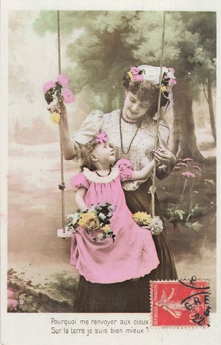 Femme fleurs cheveux petite - cp,