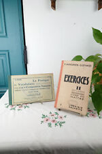 Lot de 2 manuels scolaires anciens vocabulaire et exercices 1926/1937