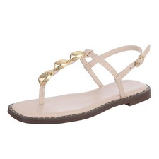Paire de tongs beige pour