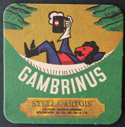 Sous bock stella artois - stella, 1974