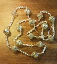 Guirlande perles et boules en verre ,décoration Noël