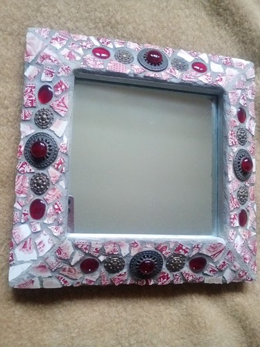 Miroir carré 28cm mosaïque - carré,