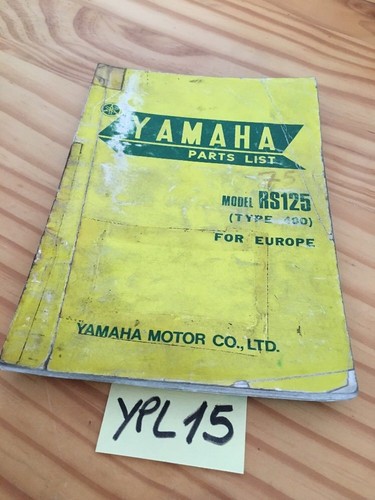 Yamaha parts list rs125 1975 - yamaha,