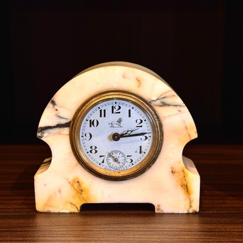 Ancien réveil horloge marbre - réveil,