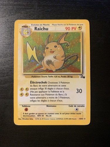 Carte pokémon raichu - pokémon, 14/62