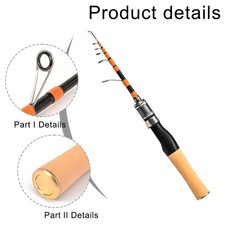 Mini canne ?? p??che portable 1 5 m pour leurre sensible p??che ne p??se que 65