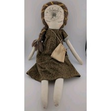 Handmade Artisan Ragdoll 21" Whimsical Painted Fantasy Little Squeak Cloth Soft