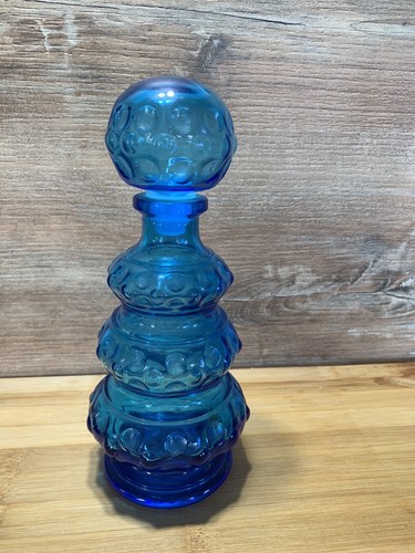 Bouteille vintage bleue - bouteille, en