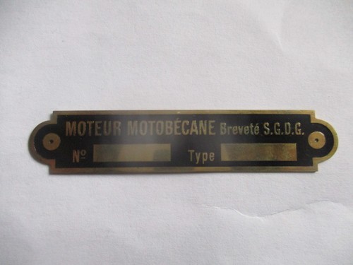 Plaque identification - plaque, d'identification