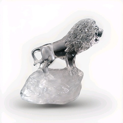 Sculpture lion cristal - sculpture,
