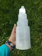 Sélénite Lampe Forme Tour