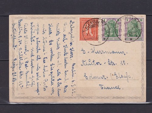 Timbres allemands sur cpa obl - allemands,